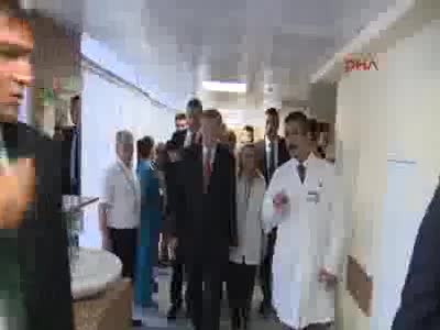 Erdoğan yaralıları ziyaret etii