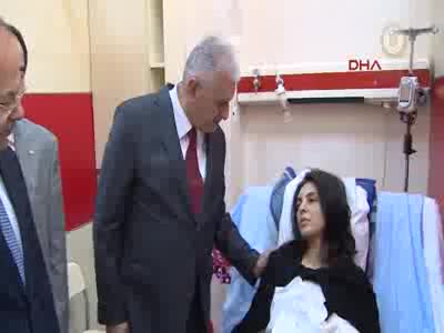 Başbakan Yıldırım Çapa'da yaralıları ziyaret etti