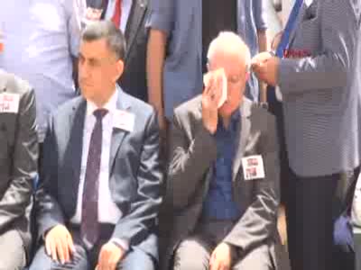 Midyat'ta Şehit polisler ve siviller için uğurlama töreni -1