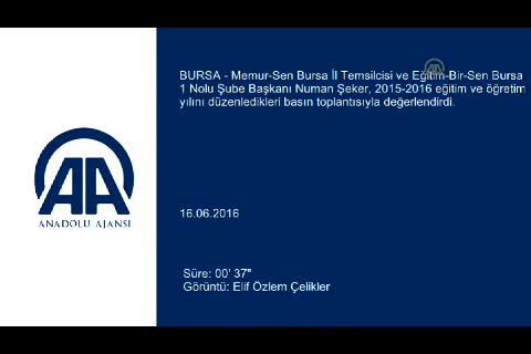 Memur-Sen Bursa İl Temsilcisi Şeker, 2015-2016 eğitim öğretim yılını değerlendirdi