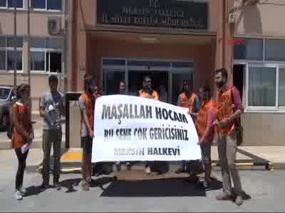 Mersin'de Milli Eğitim Müdürü'ne 'takke ve tespihli' protesto