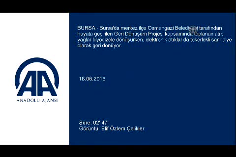 Bursa'da atık yağlar yakıta, elektronik malzemeler sandalyeye dönüşüyor