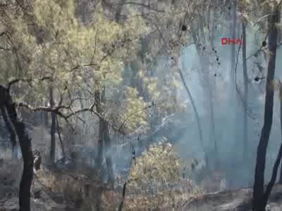 Kemer'de aynı nokta ikinci kez yandı