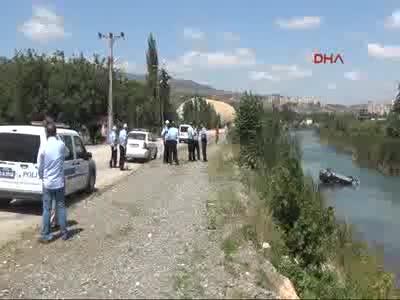 Otomobil Yeşilırmak'a uçtu, sürücü yaralandı