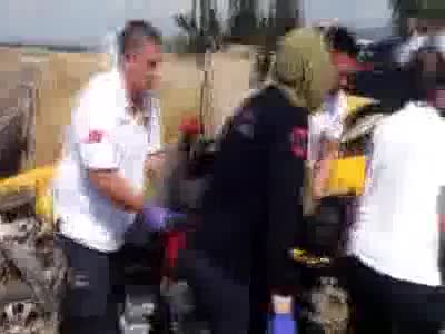 Sulama kanalına çarpan otomobilin sürücüsü kazada yaralandı