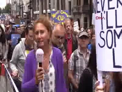 Londra'da Brexit protestosu