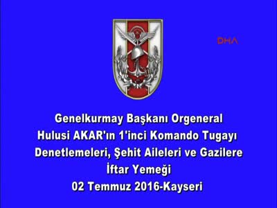 Orgeneral Akar'dan şehit ailelerine: Sayenizde sırtımız yere gelmez