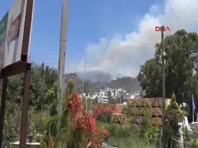 Bodrum'da korkutan yangın - 1