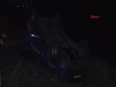 Askeri araç takla attı 3 asker yaralı
