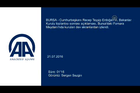 Bursa'da Cumhurbaşkanı Recep Tayyip Erdoğan'ın açıklamaları dev ekranlardan izlendi