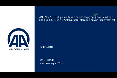 EXPO'yu 1 milyon kişi ziyaret etti