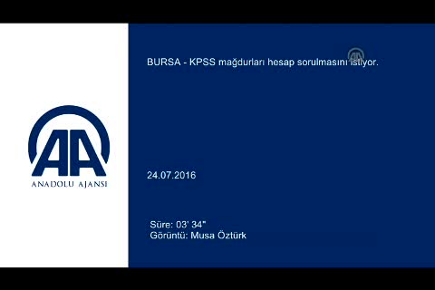 Bursalı KPSS mağdurları hesap sorulmasını istiyor