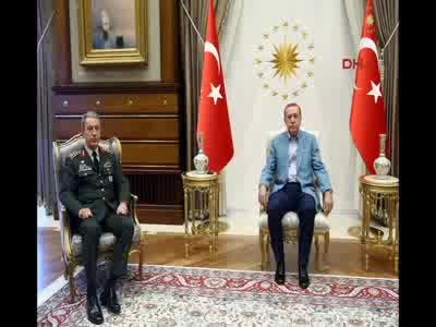 Cumhurbaşkanı Erdoğan, Genelkurmay Başkanı Akar'ı kabul etti