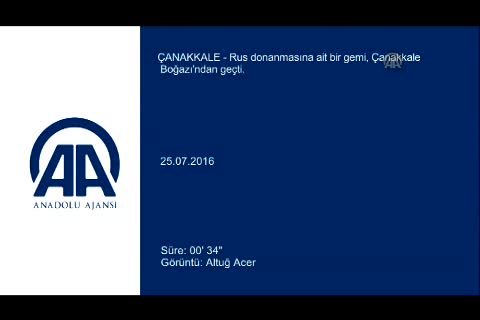 Rus askeri gemisi Çanakkale Boğazı'ndan geçti