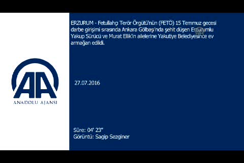 İki şehidin ailelerine ev hediye edildi
