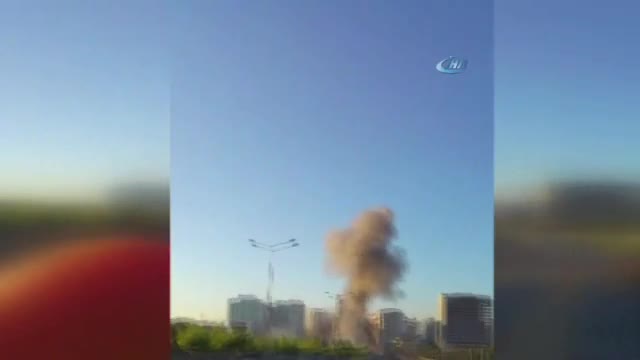 Külliye'ye atılan bomba hemen yanına düştü