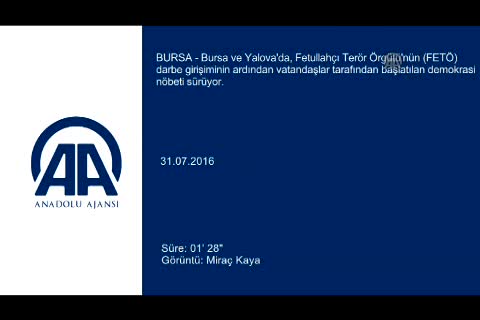 Bursa'da FETÖ'nün darbe girişimine tepkiler