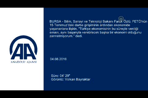 Bilim, Sanayi ve Teknoloji Bakanı Özlü, Bursa'da sanayicilere seslendi
