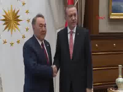 Cumhurbaşkanı Erdoğan, Kazakistan Cumhurbaşkanı Nazarbayev'le baş başa görüştü