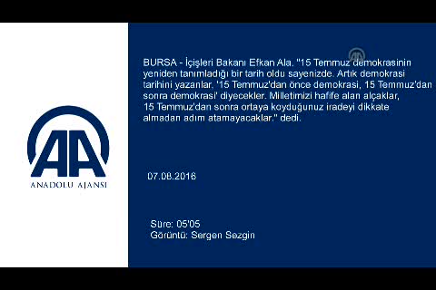 65 bin kişi Bursa 15 Temmuz Demokrasi Meydanı'na akın etti