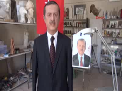 Malatyalı Heykeltıraş, Recep Tayyip Erdoğan'ın Büstünü yaptı