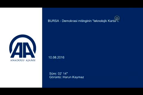 Bursa'da demokrasi mitinginin 'Teknolojik Kartal'ı