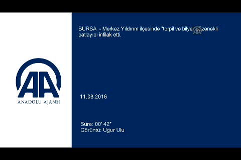 Bursa'da, "torpil ve bilye" düzenekli patlayıcı infilak etti