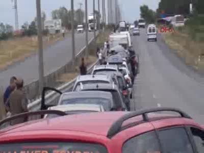 Kapıkule'de 7 kilometre dönüş kuyruğu