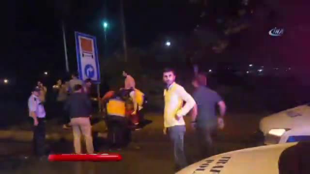 Önce minibüs çarptı, sonra otomobil üstünden geçti