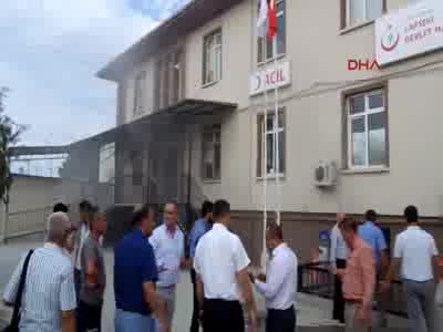 Lapseki Devlet Hastanesi'nde paniğe neden olan yangın