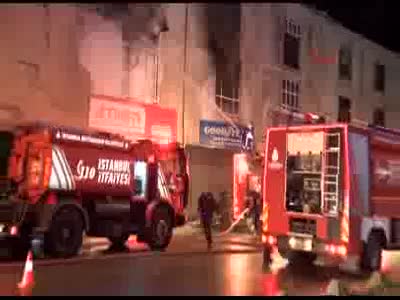 Bayrampaşa'da korkutan işyeri yangını
