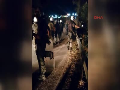 Midilli'de isyan çıkaran mülteciler kampı ateşe verdi