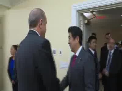 Cumhurbaşkanı Erdoğan, Japonya Başbakanı Şinzo Abe'yi kabul etti