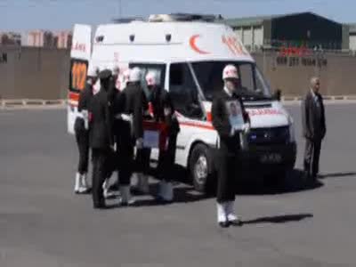Derik'teki patlamada şehit korucu için uğurlama töreni