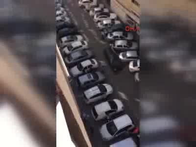 Palalı sürücü dehşet saçtı