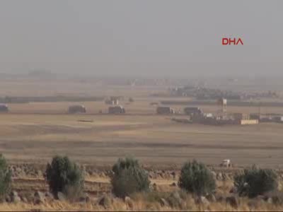 Sınırın karşısında araç hareketliliği