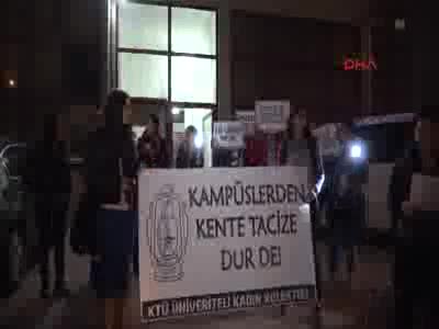 Karanlık yurt yollarına kız öğrencilerden el fenerli tepki