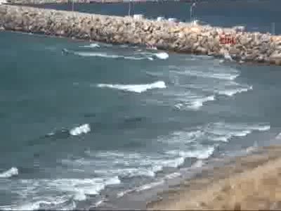 Gökçeada ve Bozcaada'ya ulaşıma lodos engeli
