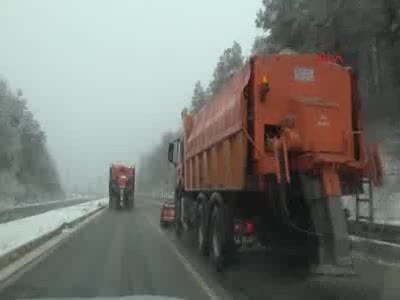 Bolu'da kar yağışı