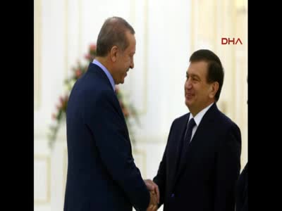 Erdoğan, Özbekistan Cumhurbaşkanı Vekili ve Başbakan Mirziyayev'le Görüştü