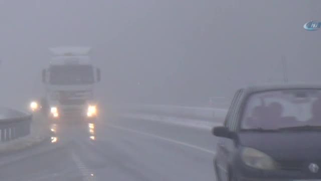 Bolu Dağı'nda kar başladı