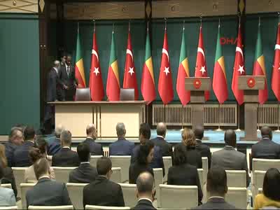 Benin Cumhurbaşkanı ve Recep Tayyip Erdoğan ortak basın toplantısı düzenledi