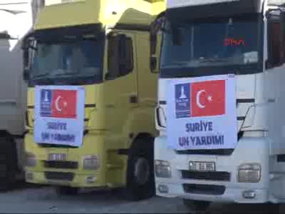 Halep'e 9 TIR'lık yardım konvoyu