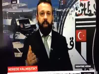 Patlama, BJK TV canlı yayınına böyle yansıdı