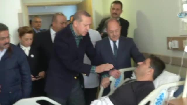 Cumhurbaşkanı Erdoğan yaralıları ziyaret etti