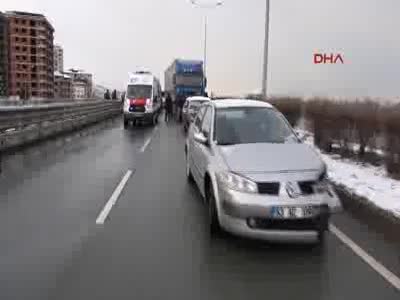 Rize'de zincirleme trafik kazası