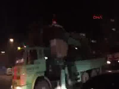 İstanbul'daki terör saldırısına çekicilerden eylem