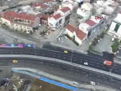 Avrasya Tüneli'nin son hali havadan görüntülendi