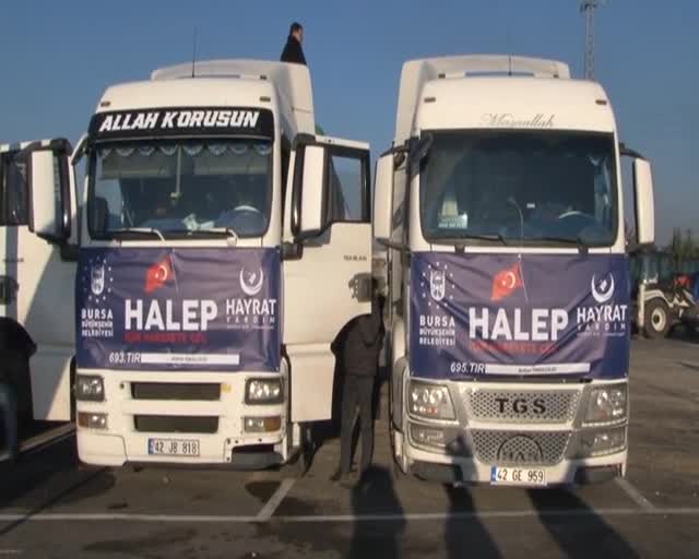 Bursa'dan Halep'e yardımlar sürüyor
