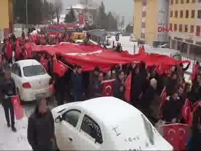 Karabük'te 'Teröre lanet yürüyüşü'